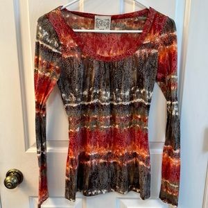 G Girl Multicolored Shirt for Women. Size Medium.
